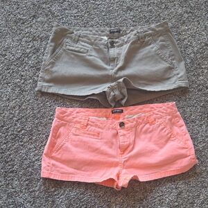 Express Women's Shorts - Coral and Khaki